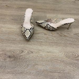 Zara snakeskin sandals 7.5